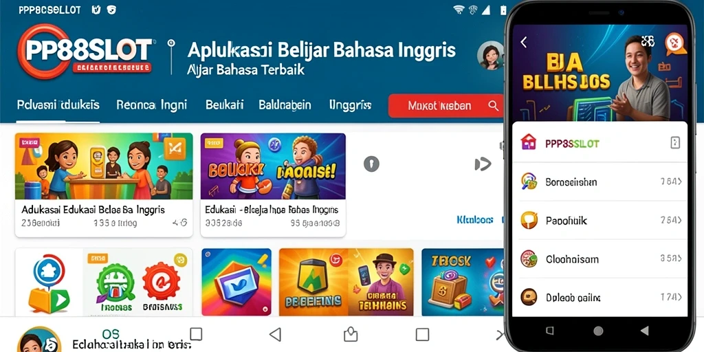 Tampilan antarmuka PP8SLOT yang intuitif untuk belajar bahasa Inggris.